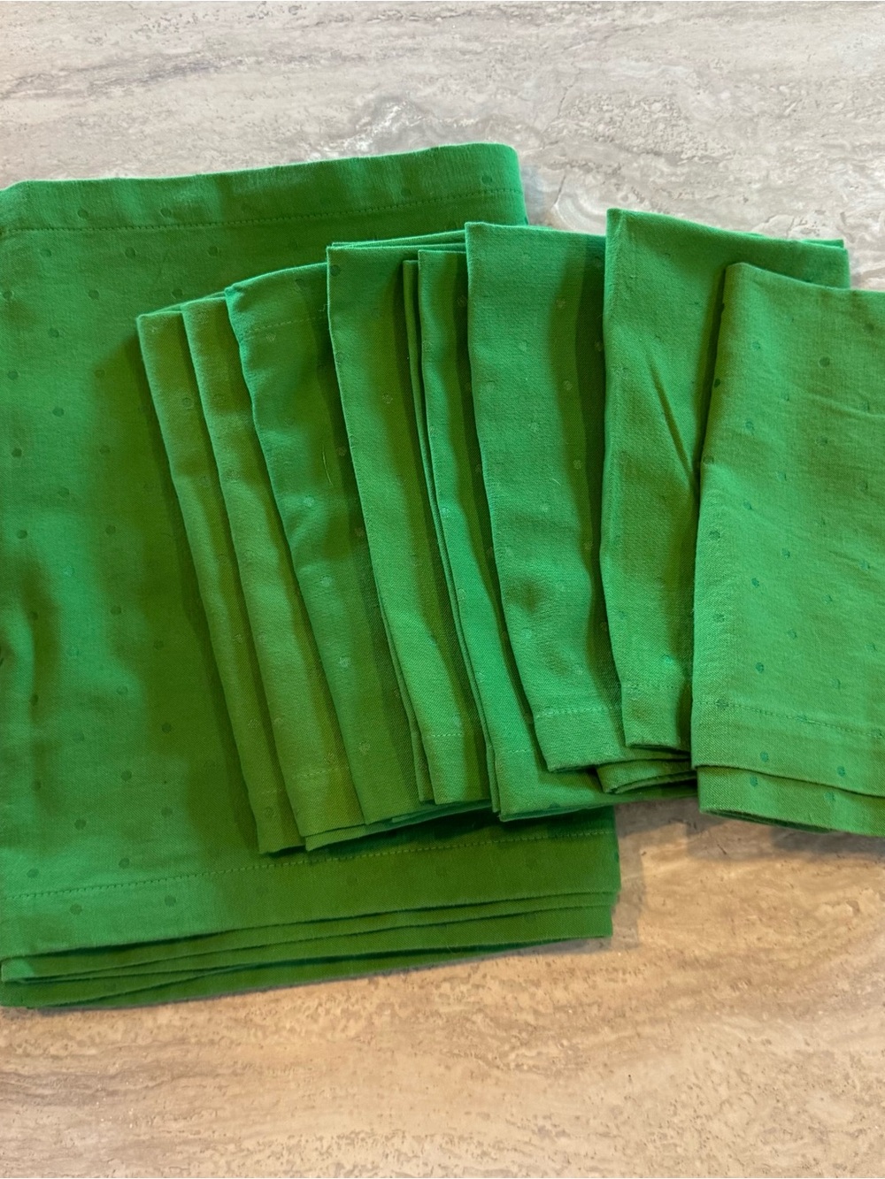Kate Spade Green Dot Cotton Napkins and Table Runner